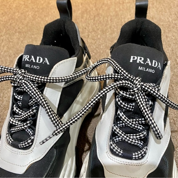 LIMITED EDITION PRADA BLOCK platform chunky sneakers size 41 - Picture 7 of 8